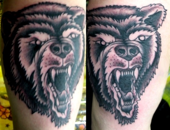 Peter McLeod Tattoo Traditional Bear Tattoo