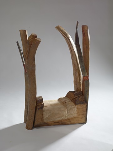 wood sculpture referencing a WS Merwin poem by Lin Lisberger