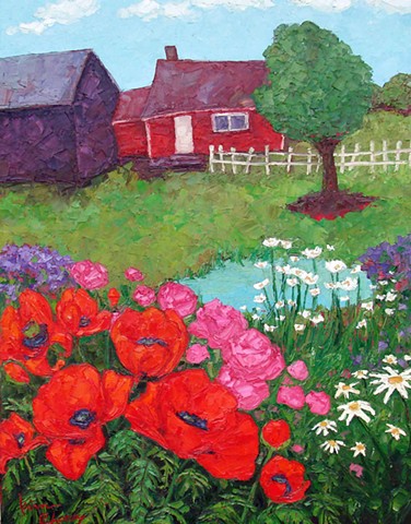 Poppy Patch at the Farm - SOLD