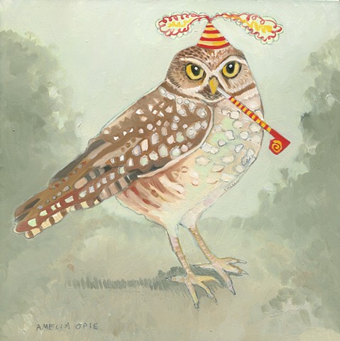 Burrowing Owl w. Party Favors