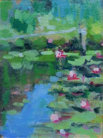 plein air lily pond france normandy landscape shelley lowenstein