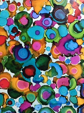 abstract mixed media shelley lowenstein beta cells science and art biology