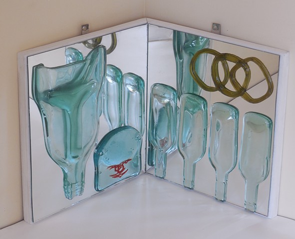 Eco Friendly Recycled Glass Bottle Art by John Bassett