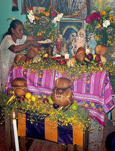 Juan's Mother at Ofrenda for His Father 0799