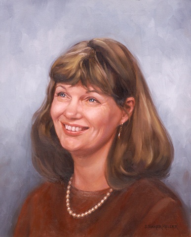 Oil Portrait of a Teacher by Sally Baker Keller