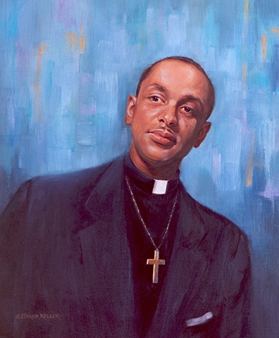 Oil Portrait of a Clergyman by Sally Baker Keller