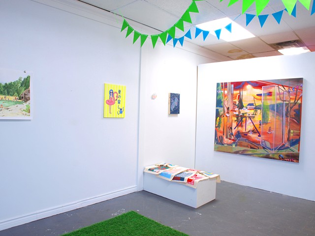 Installation shot of 'Pool Party' 