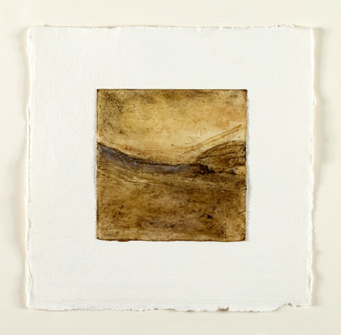 Peat and local beeswax on paper