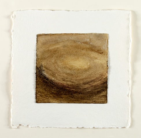 Peat, earth, charcoal and beeswax, mulberry paper 