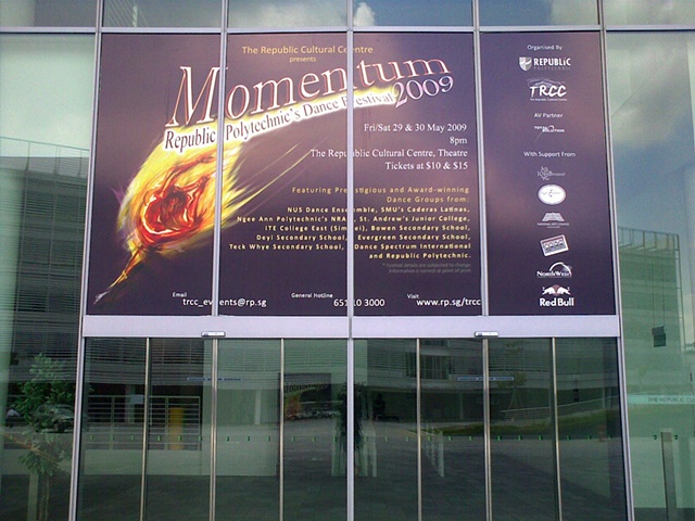Momentum Dance Festival 2009 Large Window Sticker Design
