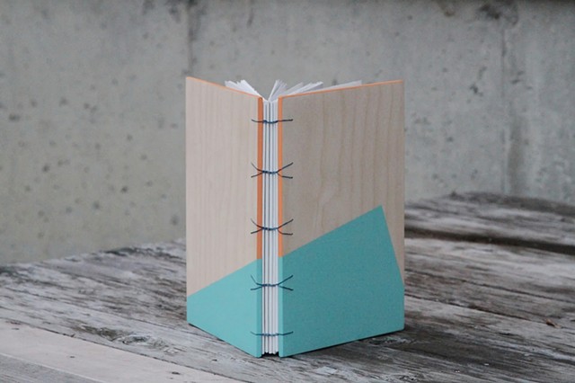 large notebook - robin's egg + apricot