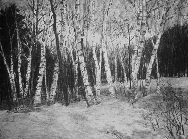 Millay Colony katherine meyer artist charcoal drawing