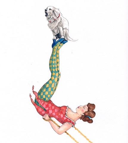 Circus Girl and Dog