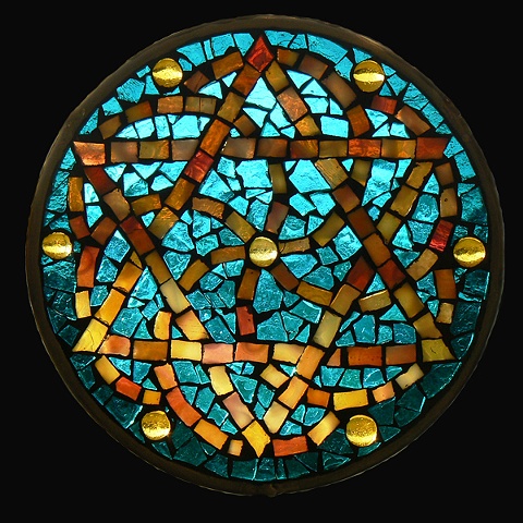 Stained Glass Mosaic Mandala Blessing by David Chidgey