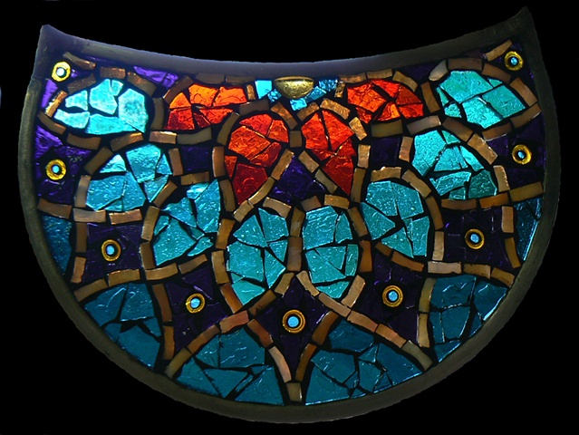 Stained Glass Mosaic Persian Crescent by David Chidgey
