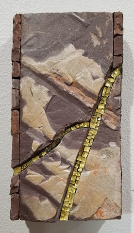 Golden Canyon, sandstone, mosaics, stone mosaic, canyon, David Chidgey