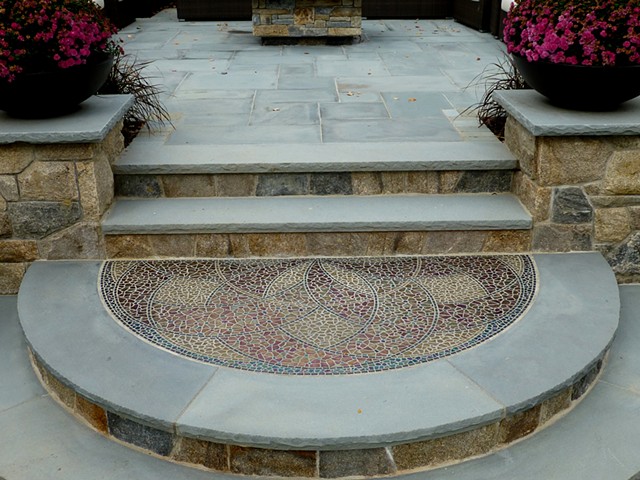 Circle of Life, garden mosaic, David Chidgey, Art Glass Mosaics