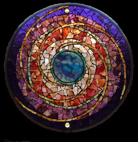 Mosaic Mandala Stained Glass Kaleidoscope by David Chidgey