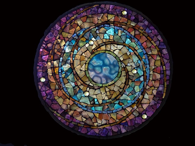 Stained Glass Mosaic Mandala by David Chidgey