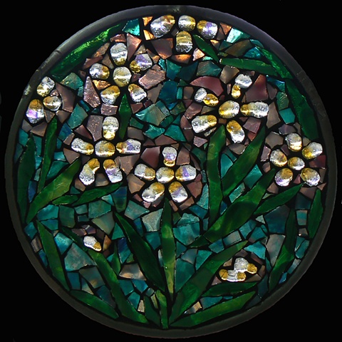Spring Flowers Mosaic Mandala by David Chidgey