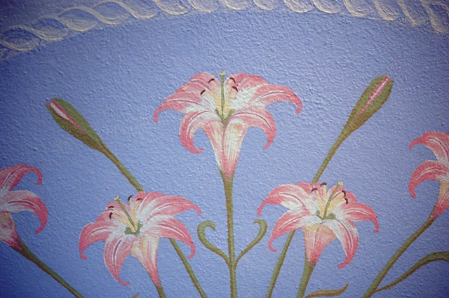 Floral Ceiling Painting (Motivo Floreale), Lilies