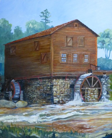 This painting was donated to the Tyger River Foundation, as a fundraiser for the renovation of the mill.