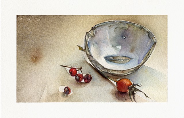 Found Bowl with Rose Hips
