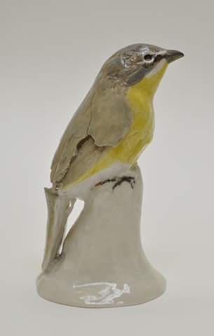 Mary Carlson, "Chat", 2008, 6 x 3 x 3 inches, porcelain 