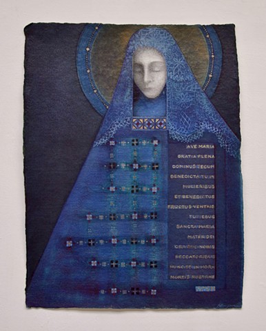 Marian Devotional paintings Holy Mary image of the Madonna Catholic Art Christian Art, Blue Madonna, Black Madonna