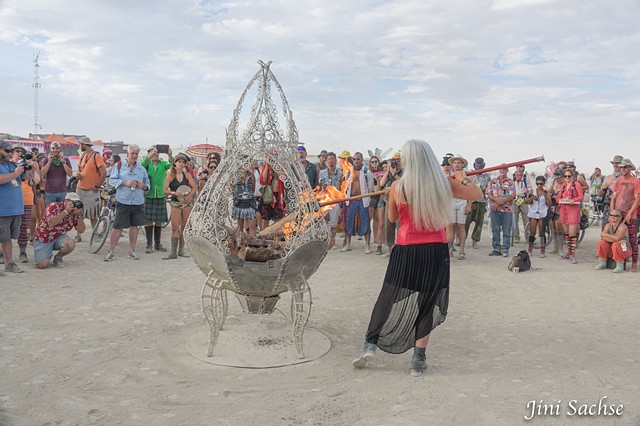 Burning Man, Burning Man 2016, Crimson Rose, Cauldron, Fire Goddess