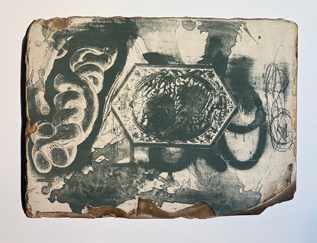 second try.. inkjet and stone lithography