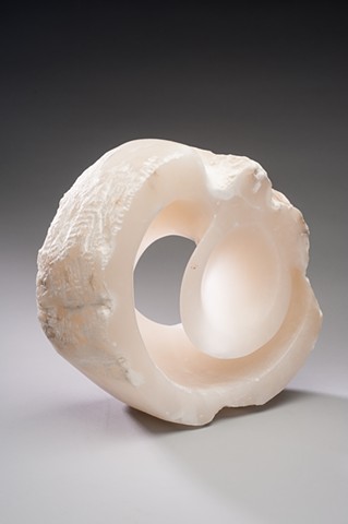 Jan Acton, Into the Void, Italian translucent alabaster sculptue