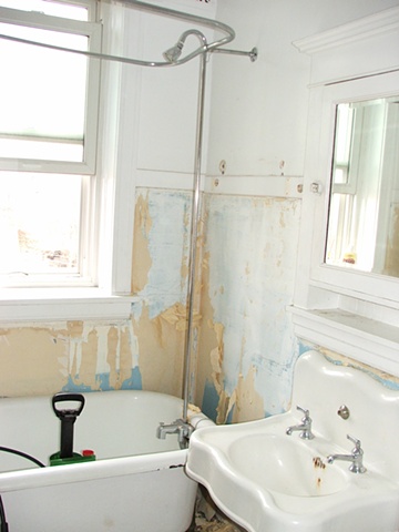 circa 1906 apartment bath during renovation