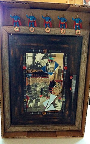 Unusual themed cabinet based on secrets and superman appear in the book 500 Cabinets published by Lark Books