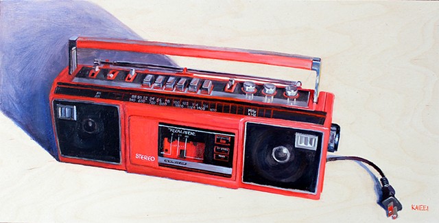 Red Cassette Tape & Radio Player 