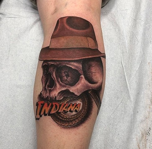 Indiana Jones tattoo Strange World Tattoo Calgary Alberta 