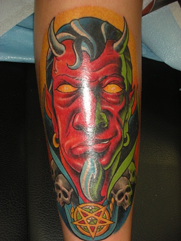 Tattoo devil head 