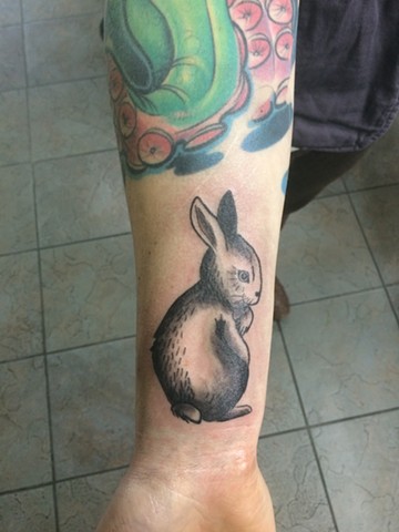 bunny tattoo at strange world tattoo