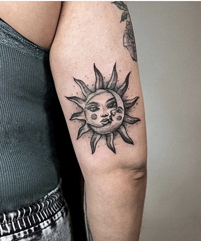 sun and moon tattoo Strange World Tattoo Calgary Alberta Canada
