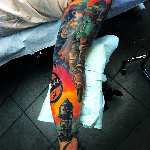 Star Wars sleeve tattoo