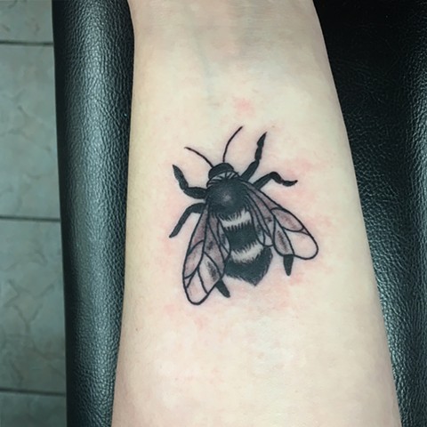 bumblebee tattoo Calgary, Alberta Strange World Tattoo
