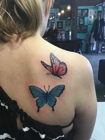 butterfly tattoos at strange world tattoo in calgary, alberta