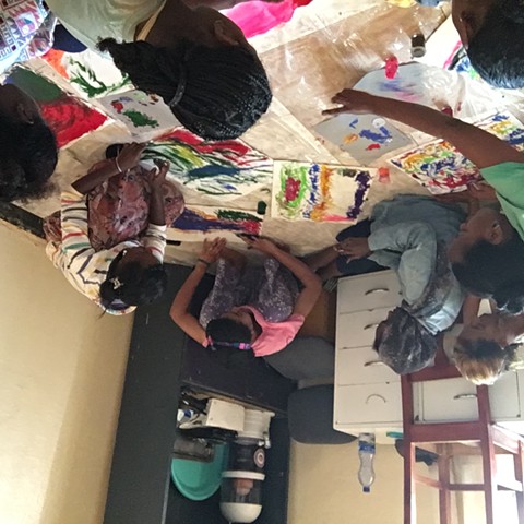 Loss Trauma Art Workshops, Sodo Ethiopia, with beautiful local women. Host, Alice Karnes.