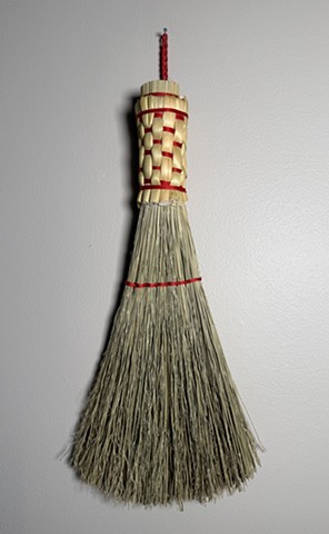 Red solstice stitched whisk (long sweep) - for heartier sweeping