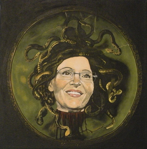 Sarah Palin as Caravaggio's Medusa