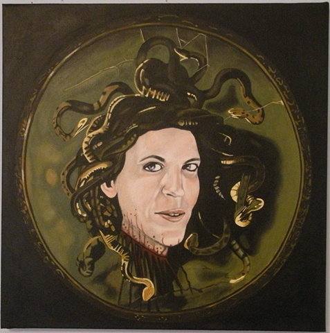 Anne Coulter as Caravaggio's Medusa