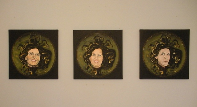 Sarah Palin, Michelle Bachmann & Anne Coulter as Caravaggio's Medusa