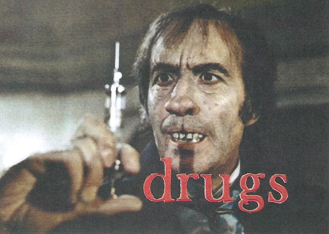 Christopher Lee, drugs, drug addiction, horror movie, Hammer horror