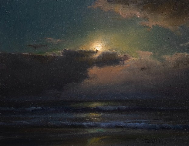 Devin Michael Roberts Artist Art Paintings Nocturne Moon 
