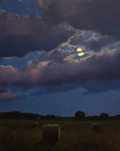 Devin Michael Roberts Artist Artwork Painting Nocturne Moon for sale 